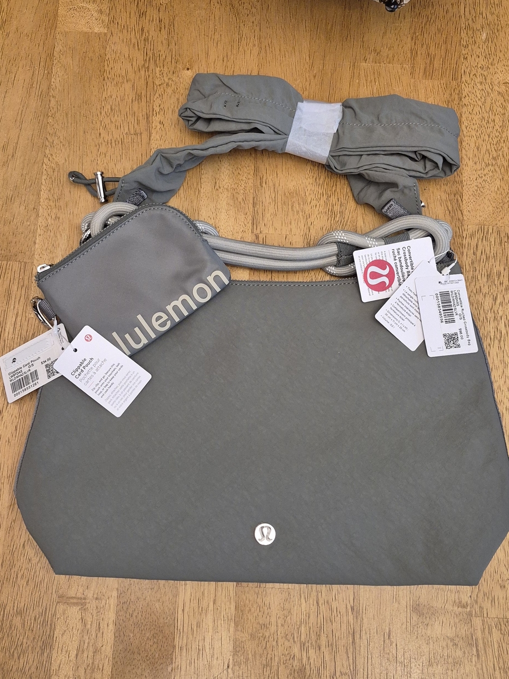 Lululemon SET Convertable Ruche Strap Crossbody & Wallet Willow Leaf Meadow Haze - Picture 2 of 9